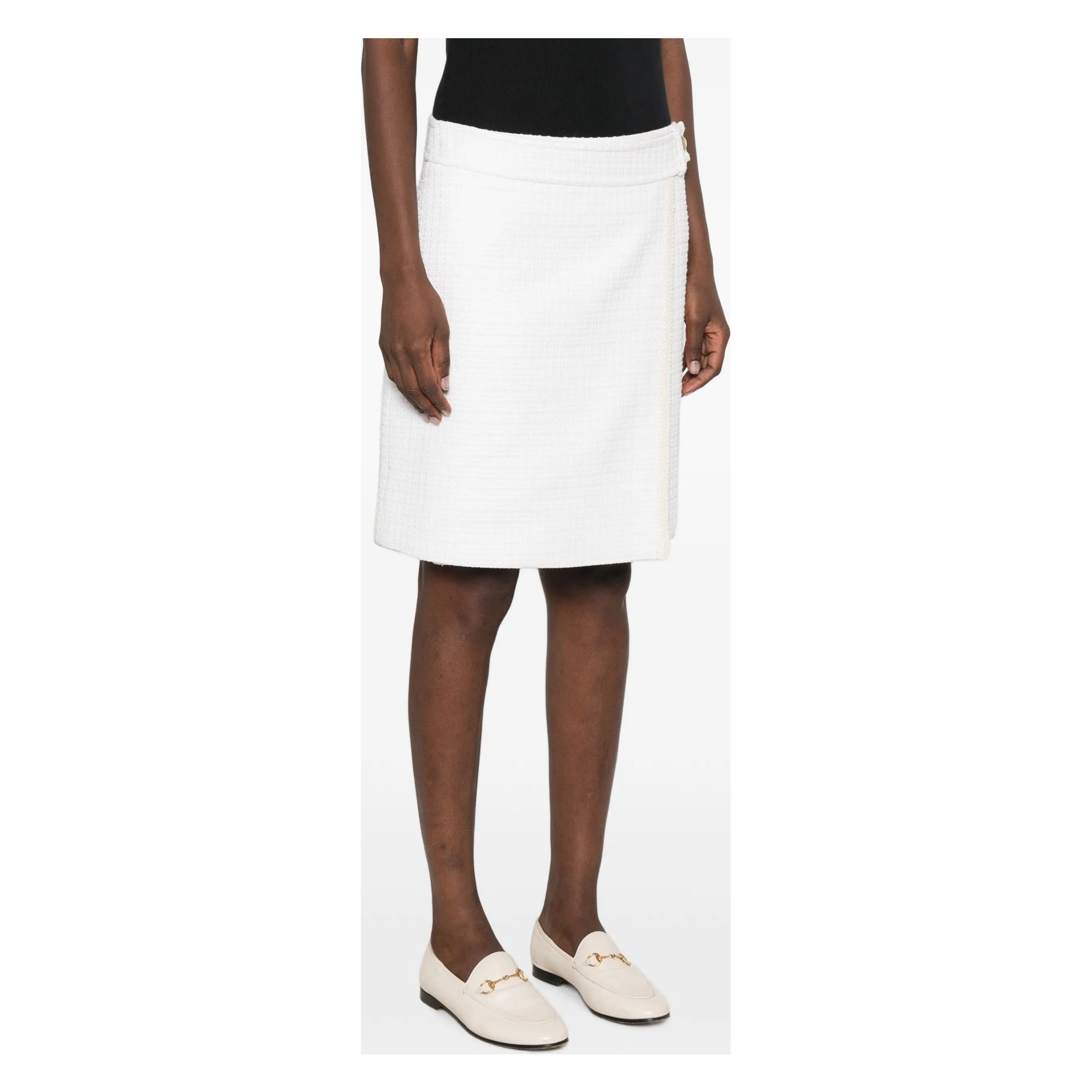 ANDIATA Midi sijonas moterims, Balta, Skirt 3