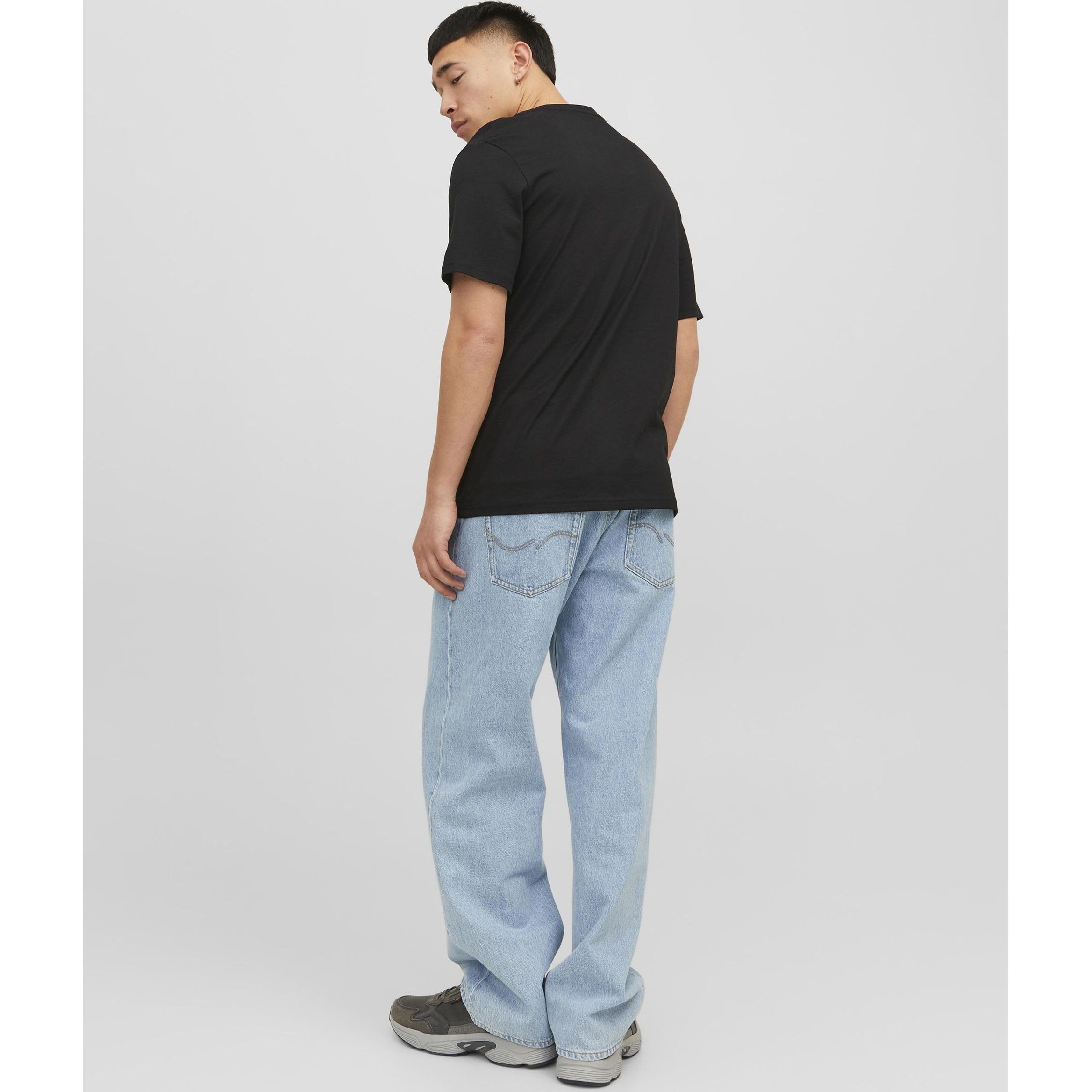 JACK & JONES Marškinėliai vyrams, Juoda, JORVESTERBRO TEE SS 3