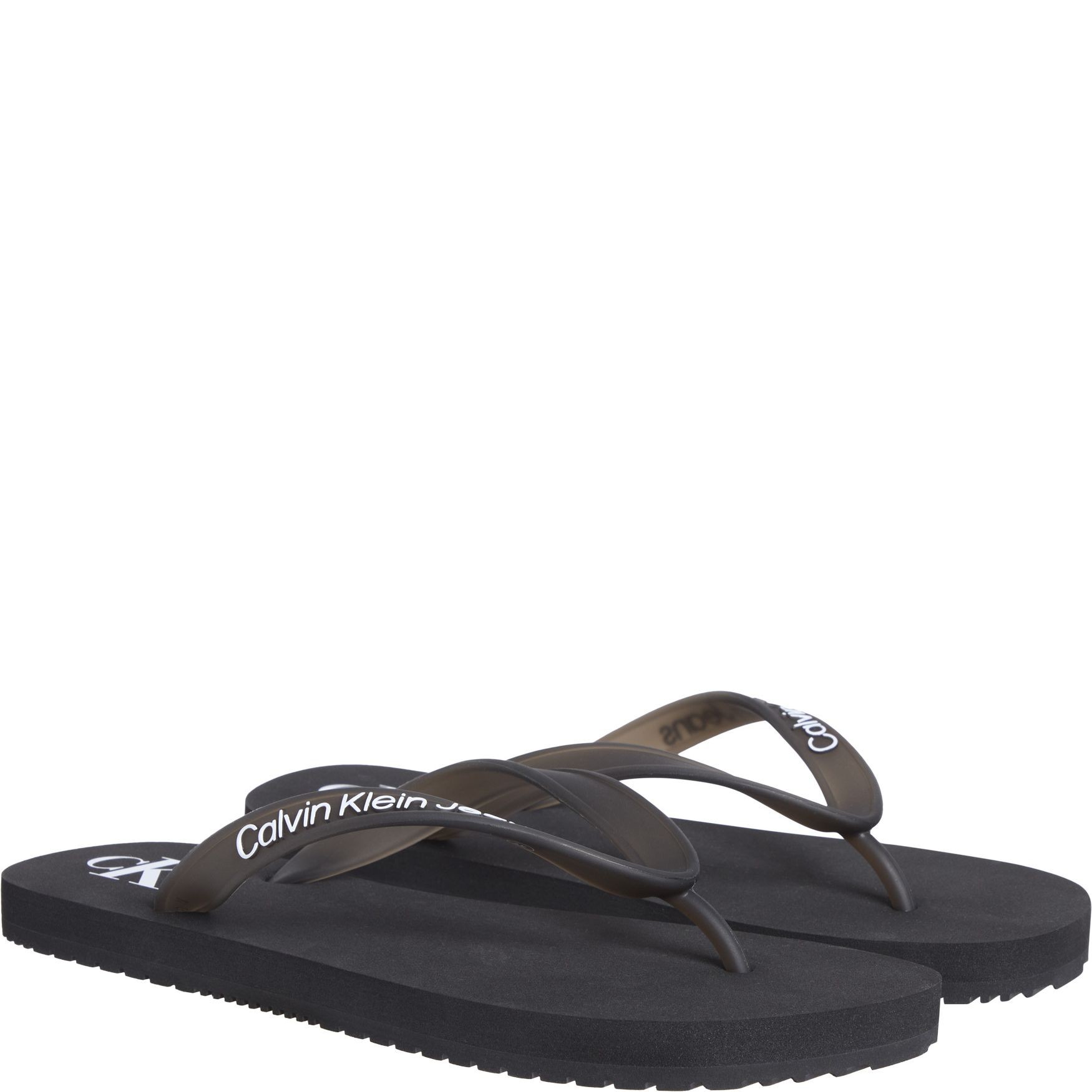 CALVIN KLEIN JEANS Pliažo šlepetės per pirštą moterims, Juoda, Beach sandal 1