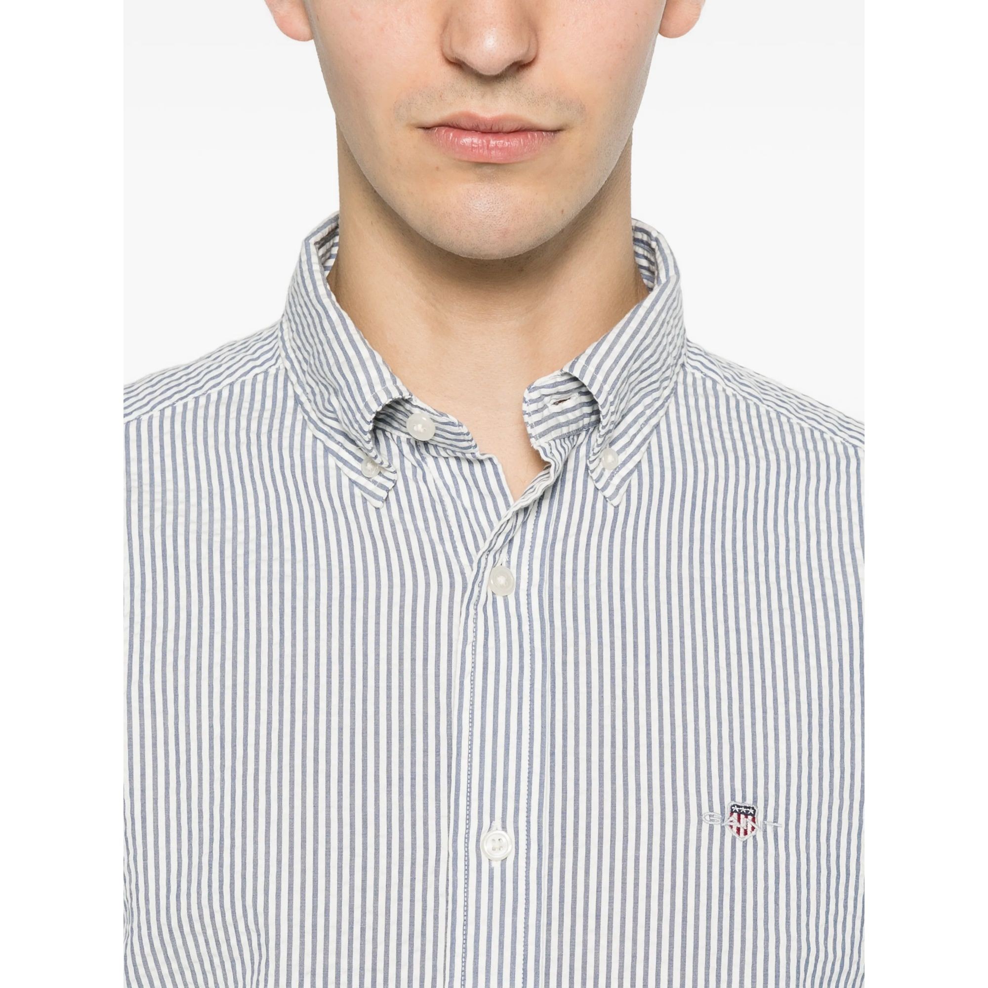 GANT Marškiniai trump. rankovėmis vyrams, Mėlyna, 3260038-442 Shirts lon 5
