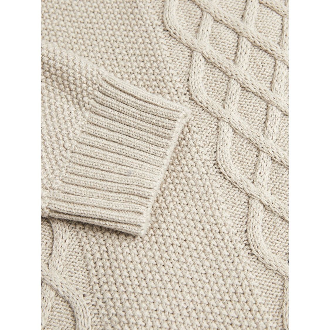 JACK & JONES Megztinis vyrams, Smėlio, JPRBLAPARLEY KNIT CREW 2