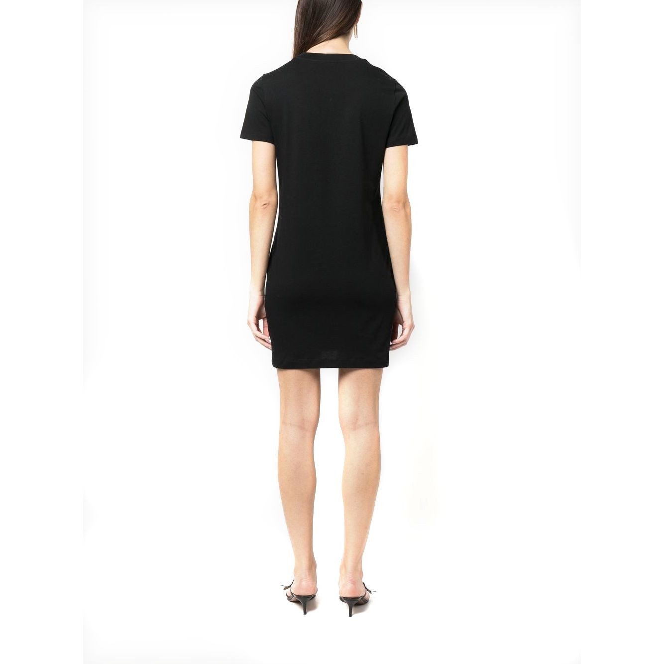 JUST CAVALLI Mini suknelė moterims, Juoda, Logo tiger gold dress 3