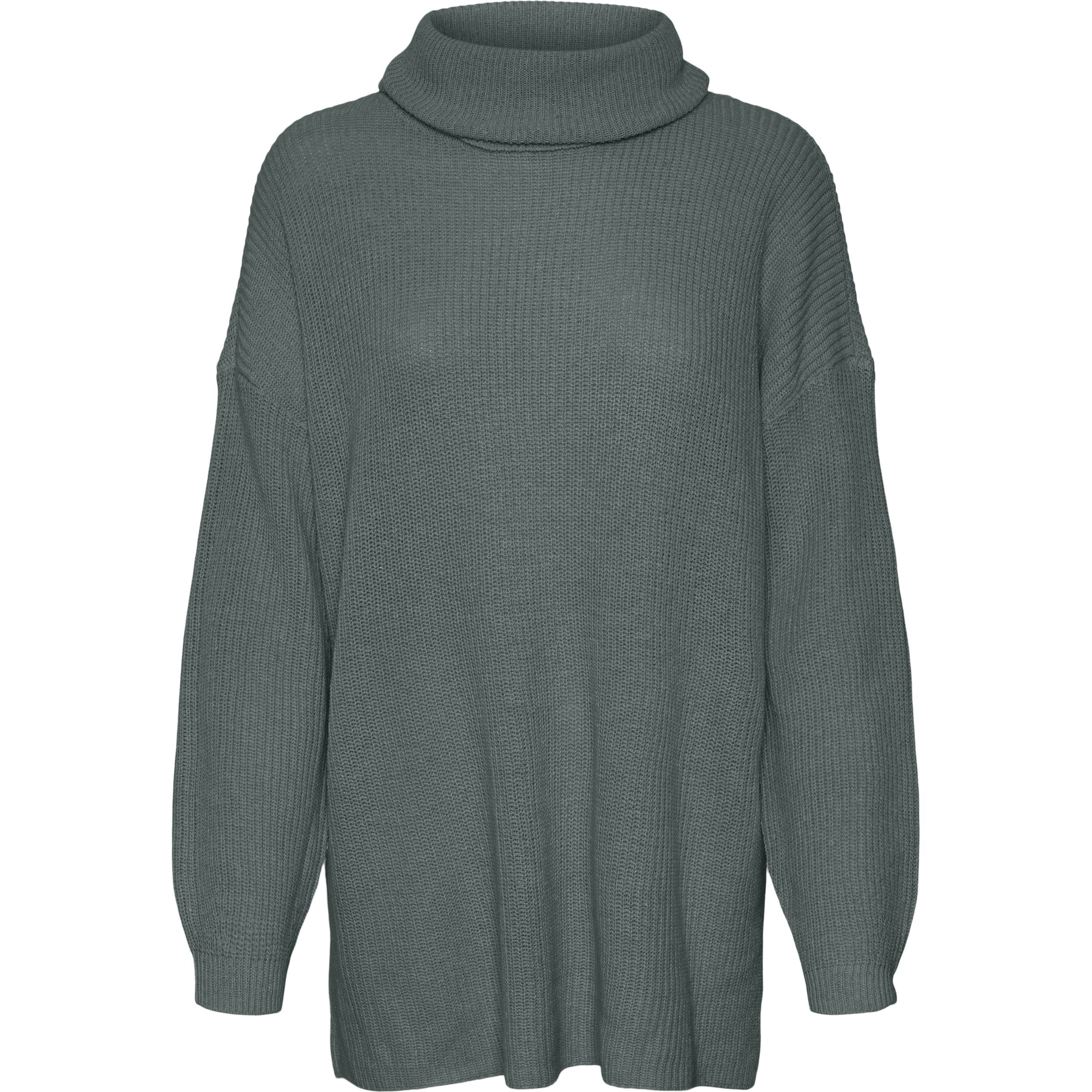 VERO MODA Megztinis su kaklu moterims, Žalia, Zia long pullover boo